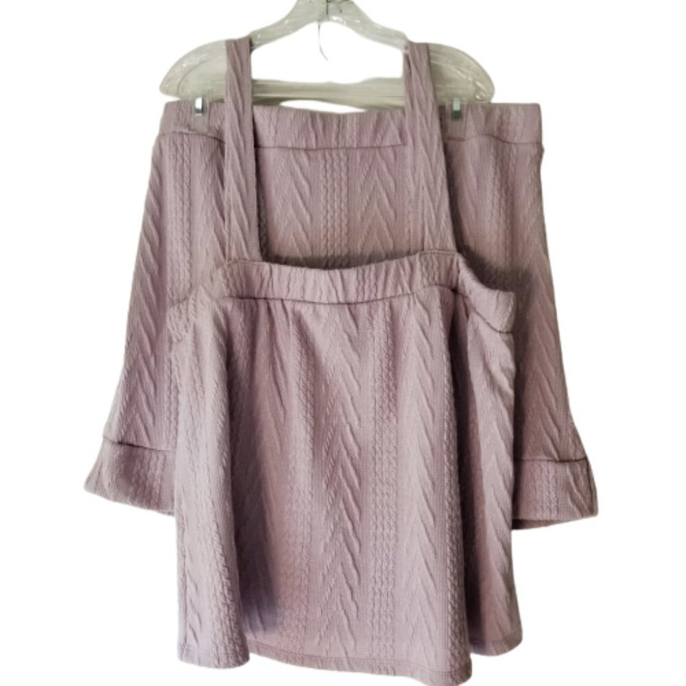 Chevron Pattern Knit Skirt Set